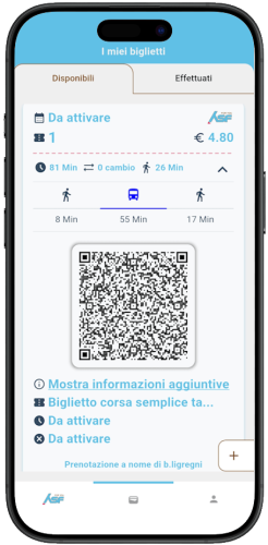 Biglietto con QR Code (app)